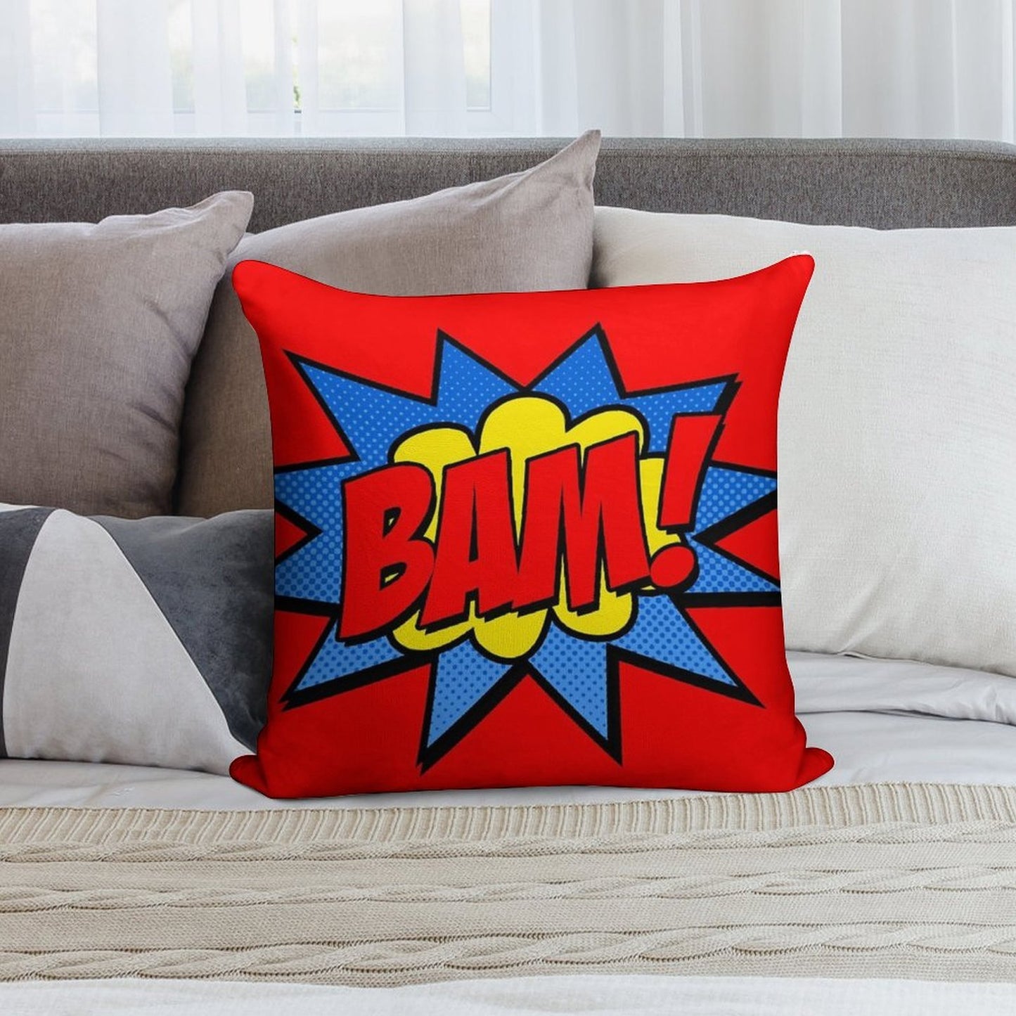 Bam! Soft Ultra-Soft Texture Throw Pillow