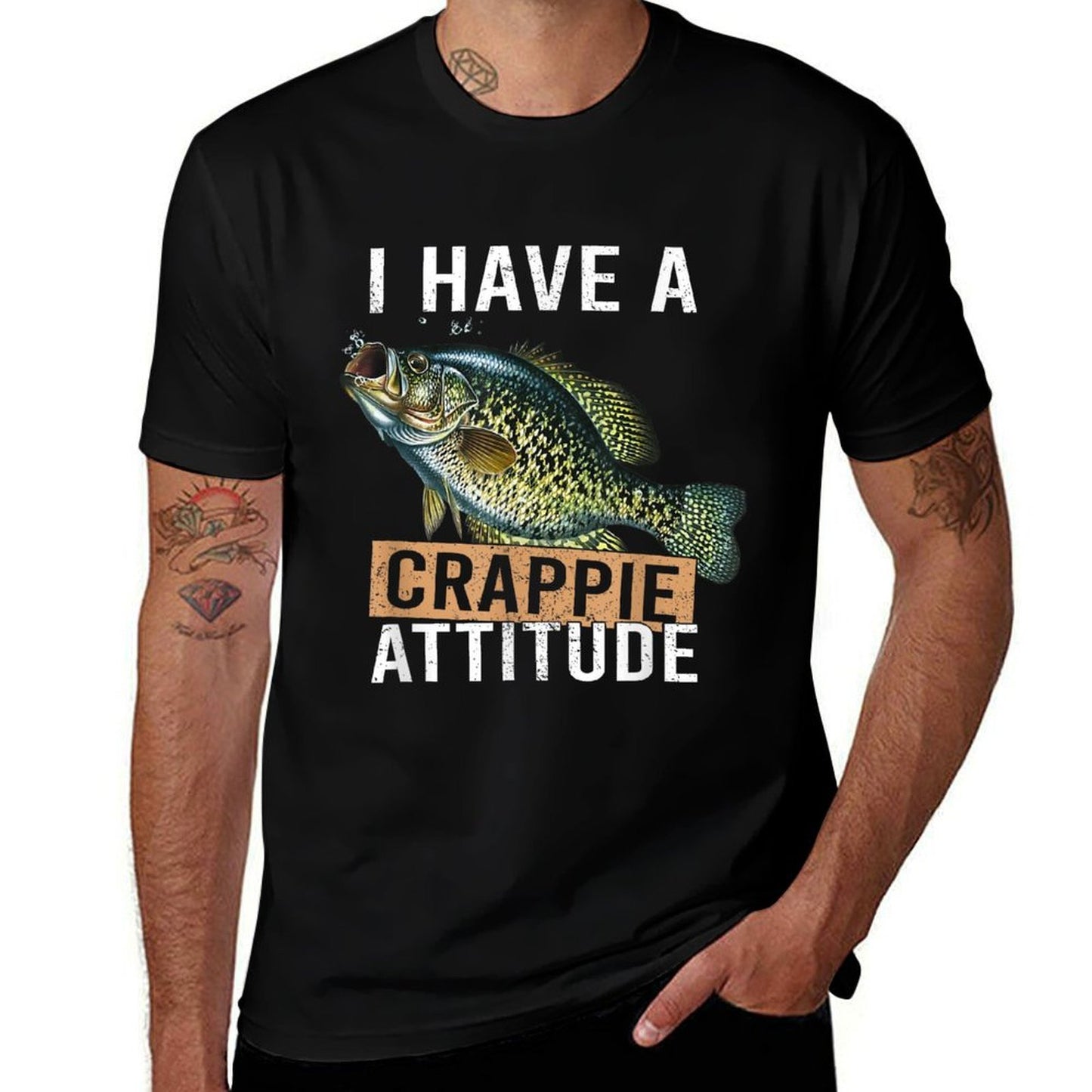 I Have A Crappie Attitude Fishing  Stretchy T-Shirt