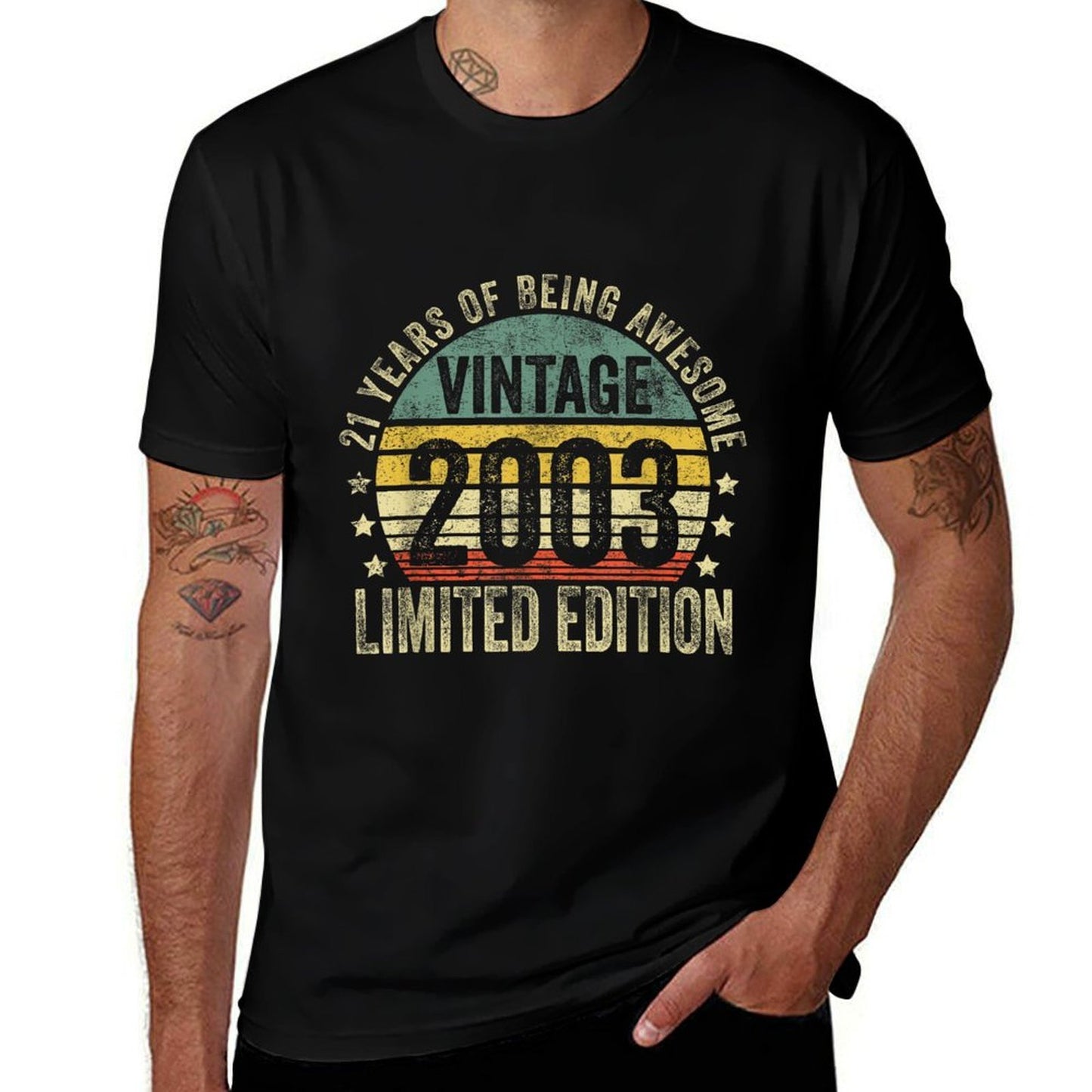 21 Year Old Gifts Vintage 2003 Limited Edition 21st Birthday  Eco-friendly Material T-Shirt