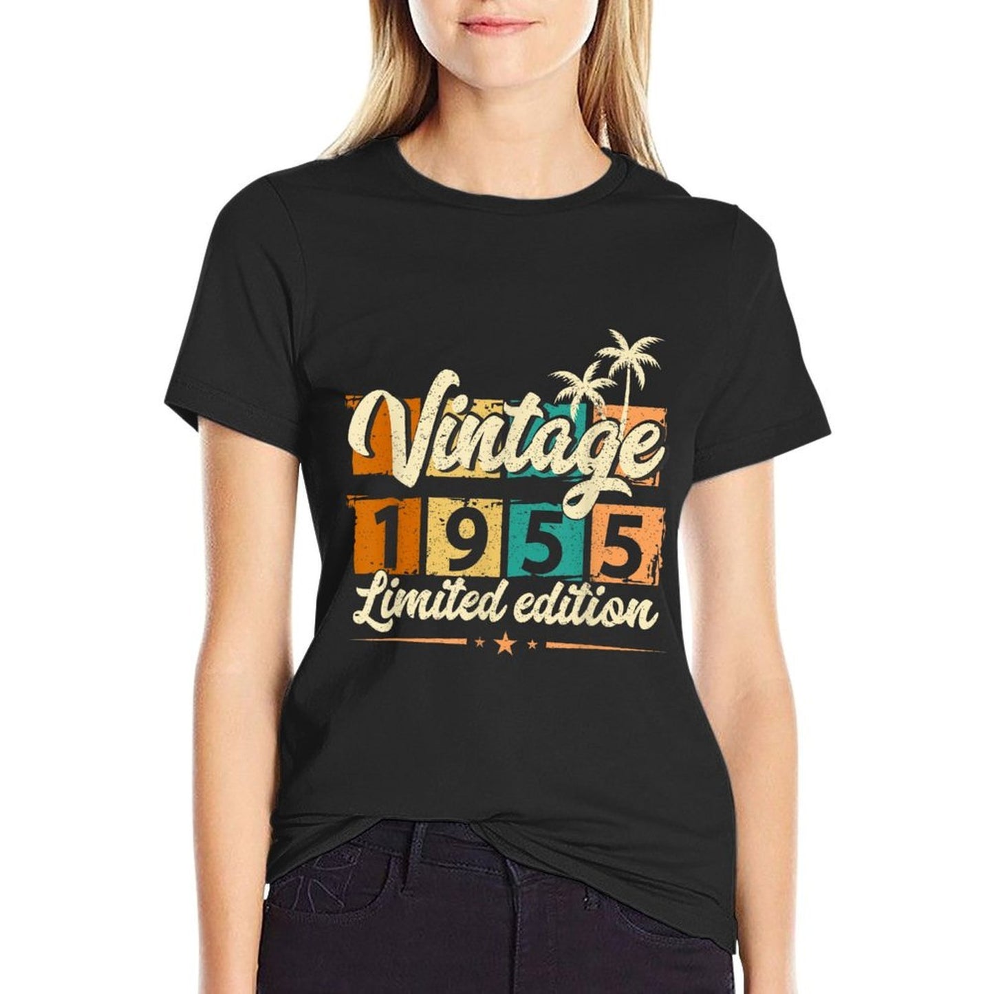 Vintage Born in 1955 Limited Edition Men And Women Birthday Comfortable T-Shirt