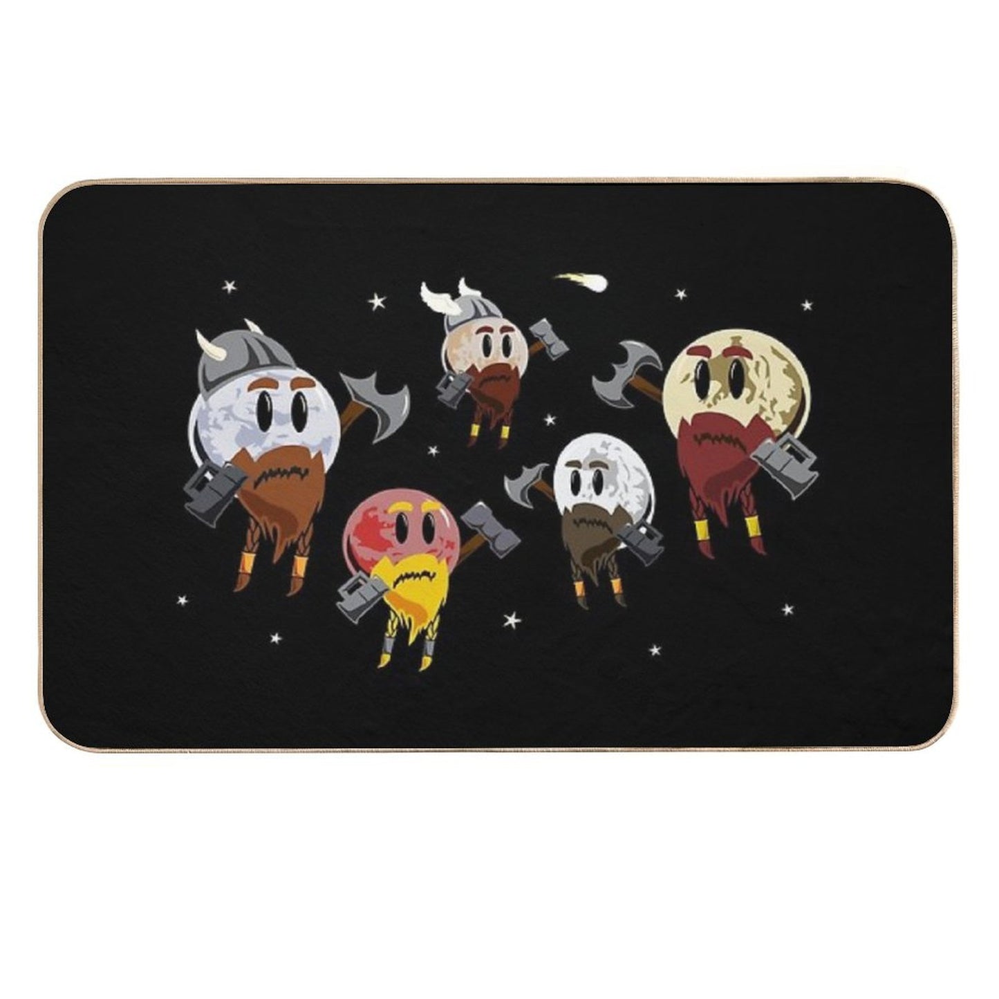 Dwarf Planets  Easy Maintenance Bath Mat
