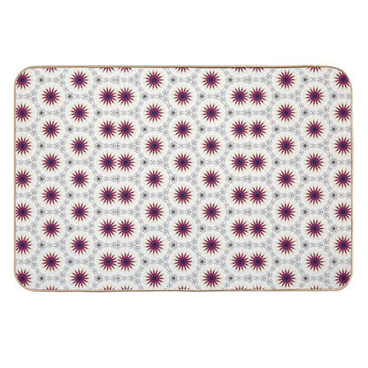 Blooming Flower on Fire  Absorbent Bath Mat