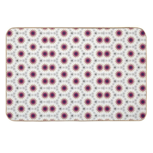 Blooming Flower on Fire  Absorbent Bath Mat