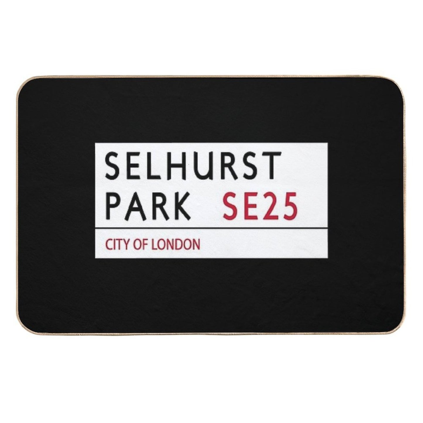 Selhurst Park Road Sign  Odorless Bath Mat