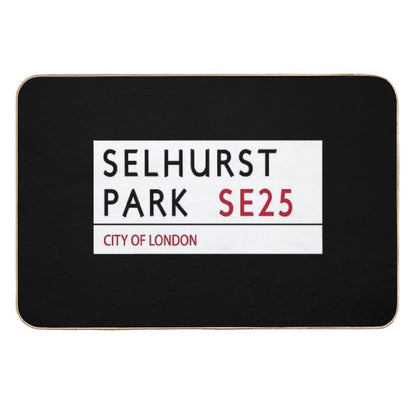 Selhurst Park Road Sign  Odorless Bath Mat