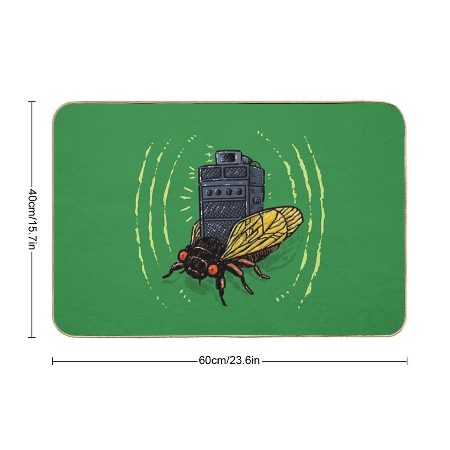 Cicada Soundsystem Durable Bath Mat
