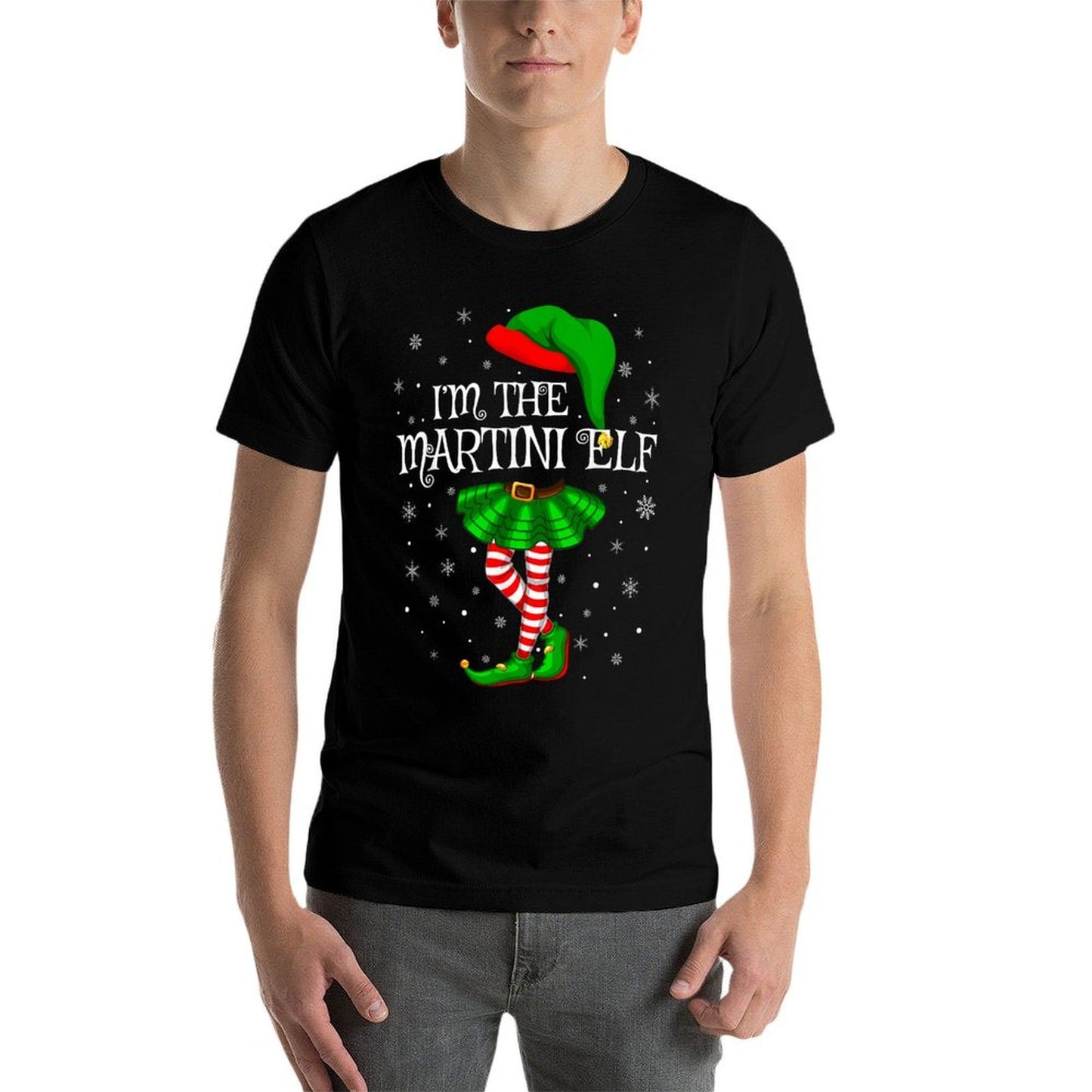 Matching Family Group Im The Martini Elf Christmas  Moisture-wicking T-Shirt