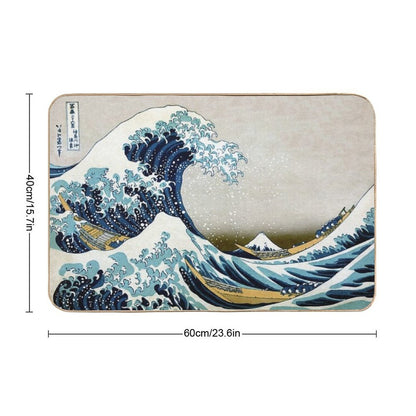 The Great Wave, Famous Japanese Artwork  Rapid-Drying Bath Mat