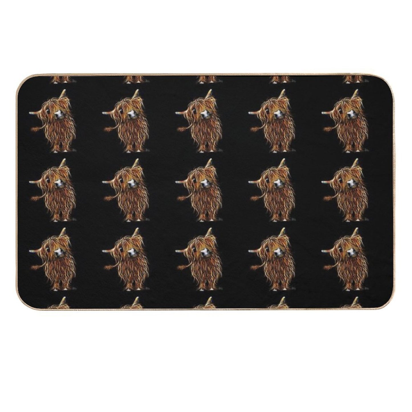 HiGHLaND CoW PRiNT SCoTTiSH ' CoooWeee ' BY SHiRLeY MacARTHuR  Multi-Purpose Bath Mat