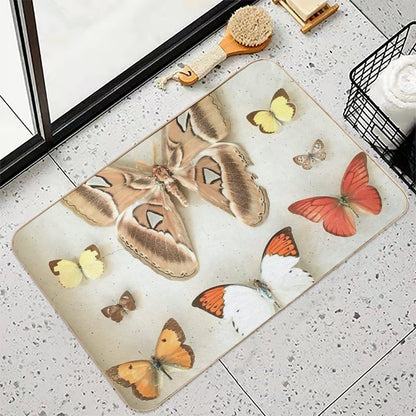 Butterflies And Moths  Slip-Resistant Bath Mat