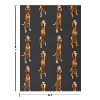 Wirehaired Vizsla - Stunning Dog! Wrinkle-free Throw Blanket