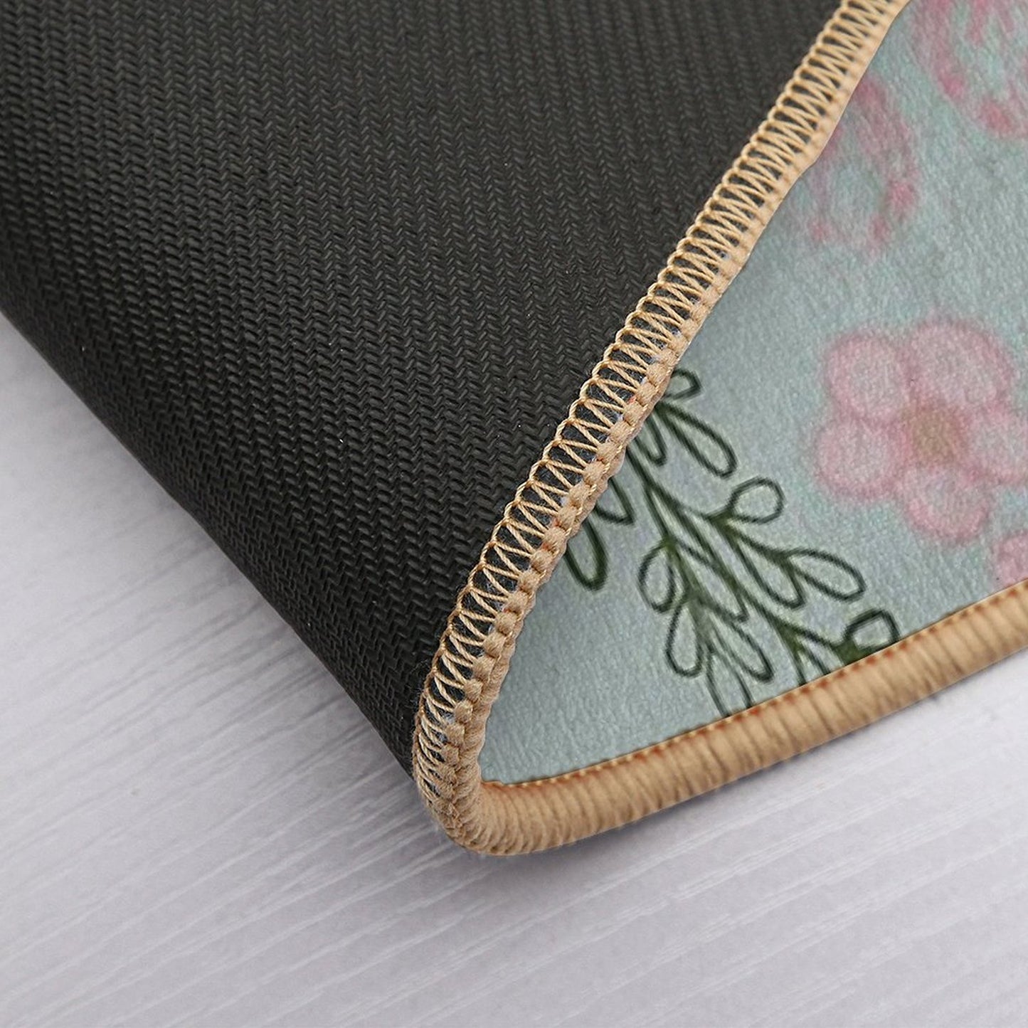 Flowers And Leafs  Absorbent Bath Mat