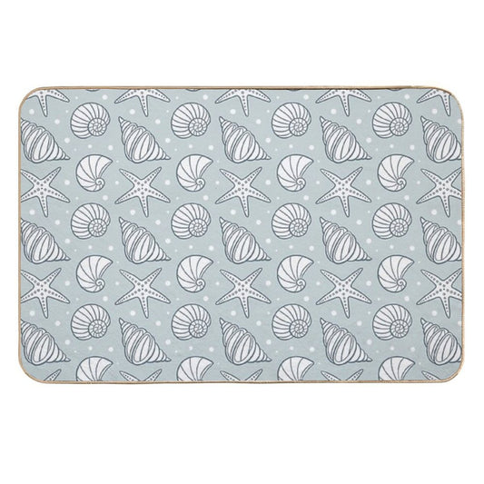 Cute Shells in The Ocean  Long-Lasting Bath Mat