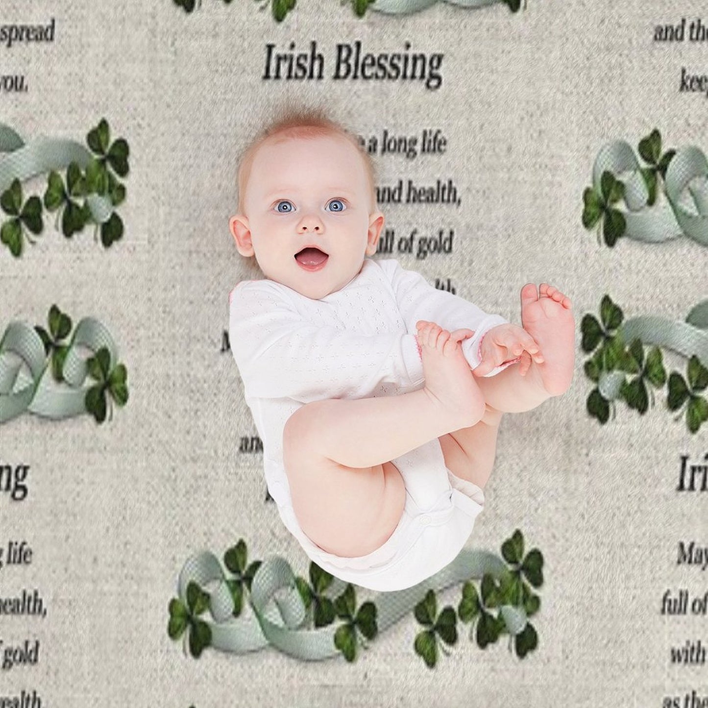 Irish Blessing Art Shrink-resistant Throw Blanket