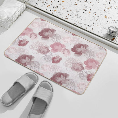 Vintage Rose in Pink Pattern  Versatile Bath Mat