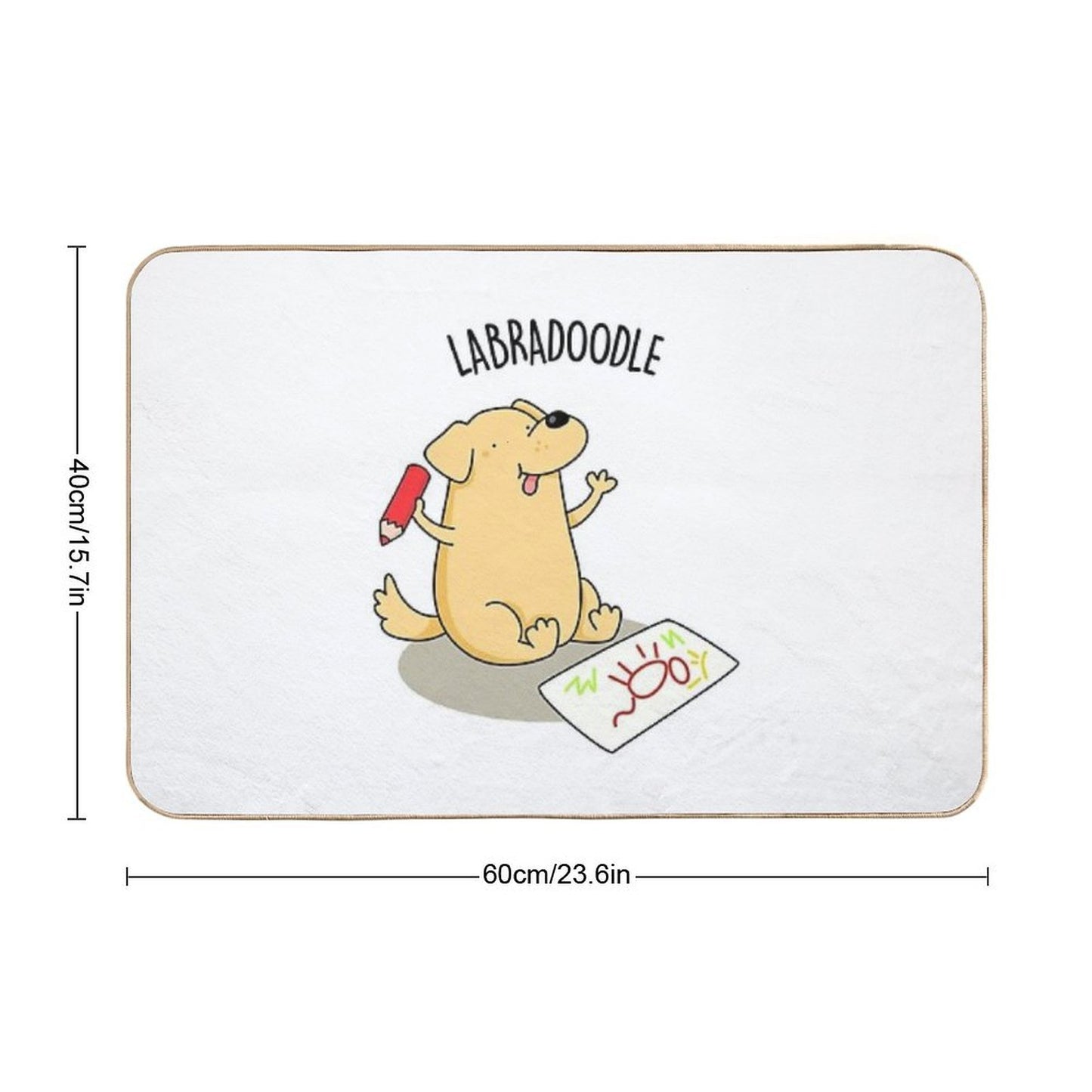 Labradoodle Funny Labrador Dog Puns  Non-Slip Bath Mat