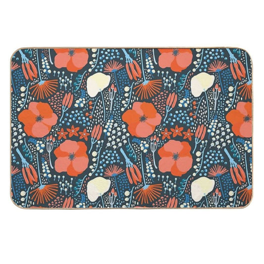 Summer Field Colorful Pattern  Anti-Trip Bath Mat