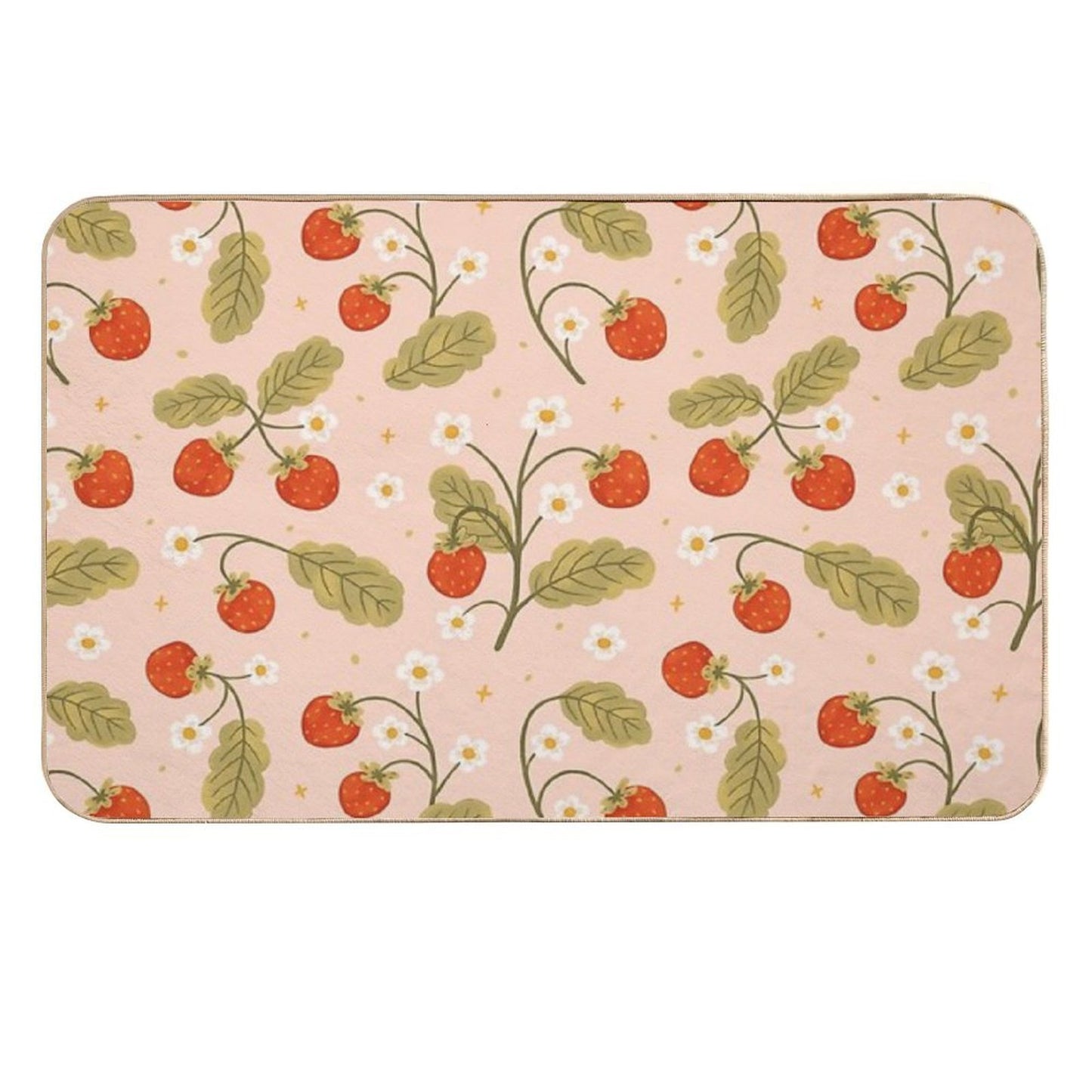 Sweet Strawberries  Non-Slip Bath Mat