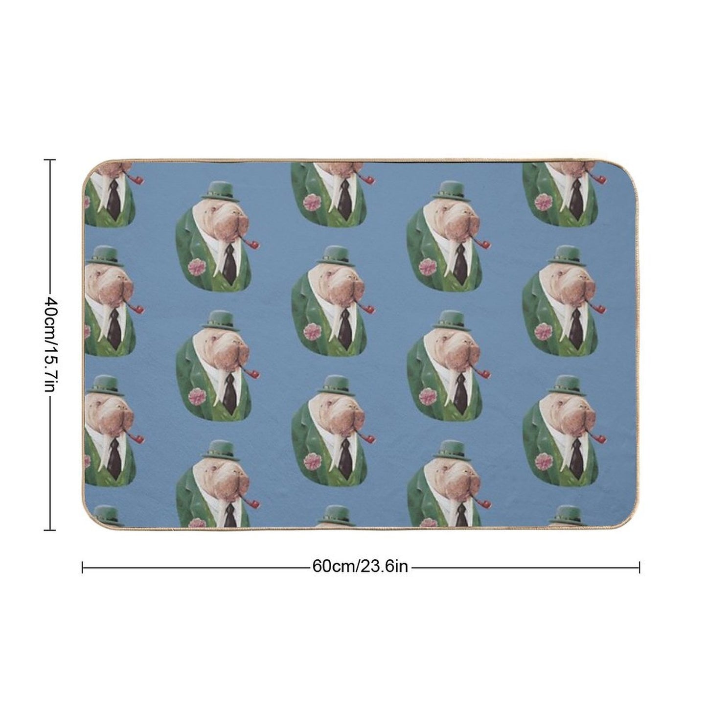 Walrus Green  High-Traffic Bath Mat