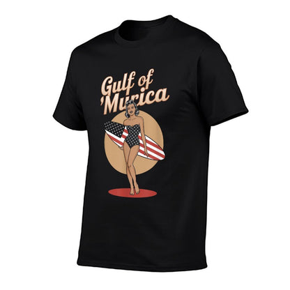 Vintage Gulf of Murica 2025 Funny Patriotic American Pride  Eco-friendly Material T-Shirt