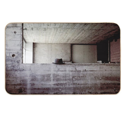 Hat During Lunchbreak Building Photolab in Rotkreuz, Switzerland 1968  Pet-Safe Bath Mat