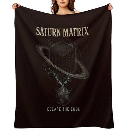 The Saturn Matrix Escape The Cube Lightweight Throw Blanket
