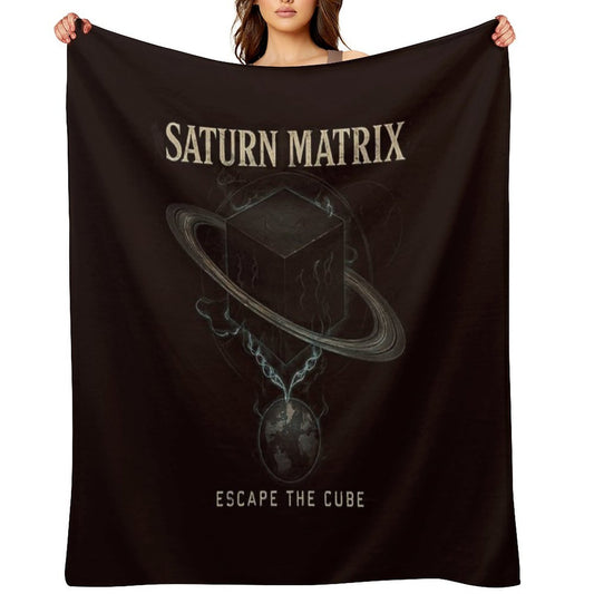 The Saturn Matrix Escape The Cube Lightweight Throw Blanket