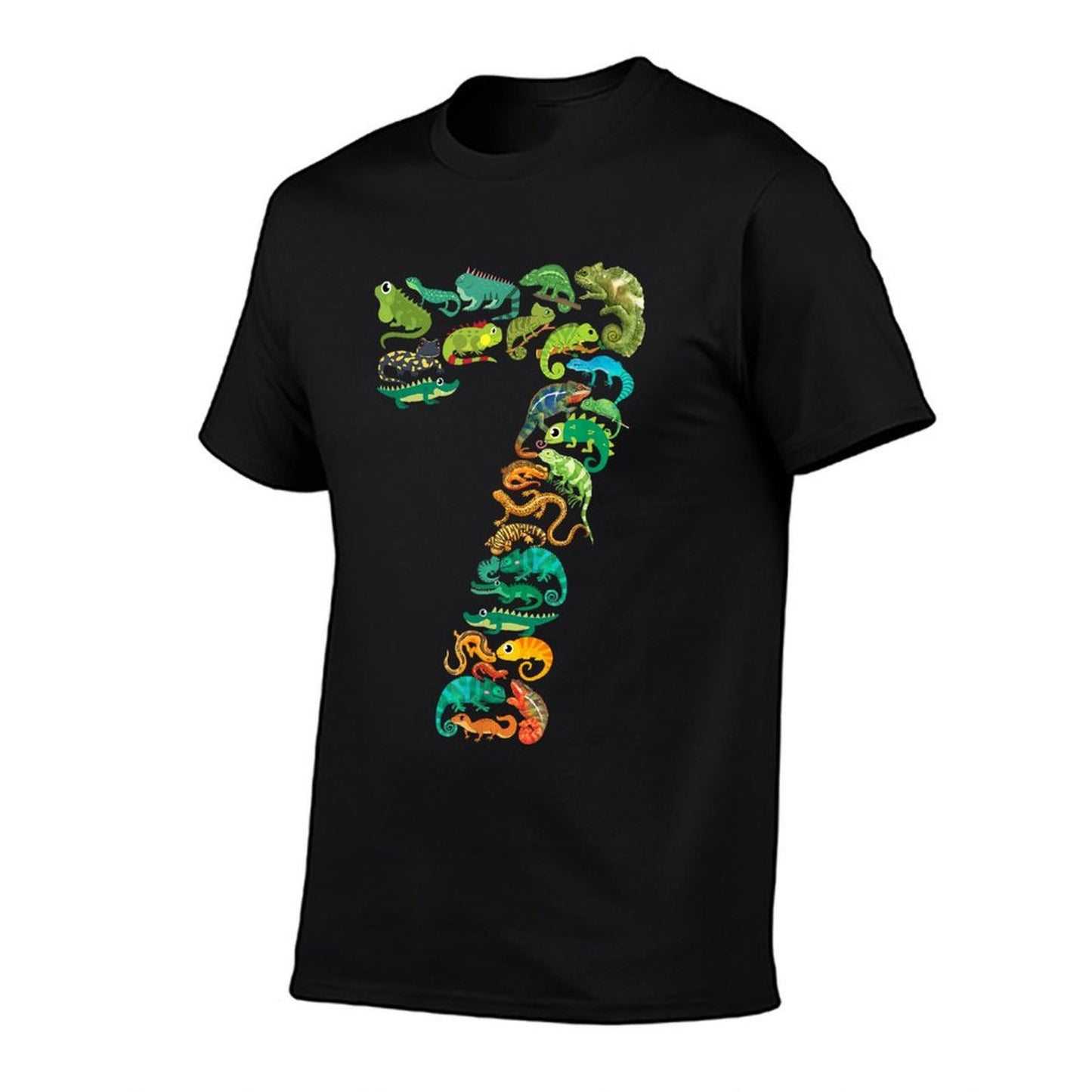 Kids 7th Birthday Reptiles Lizards Themed 7 Year Old Boys  Soft T-Shirt