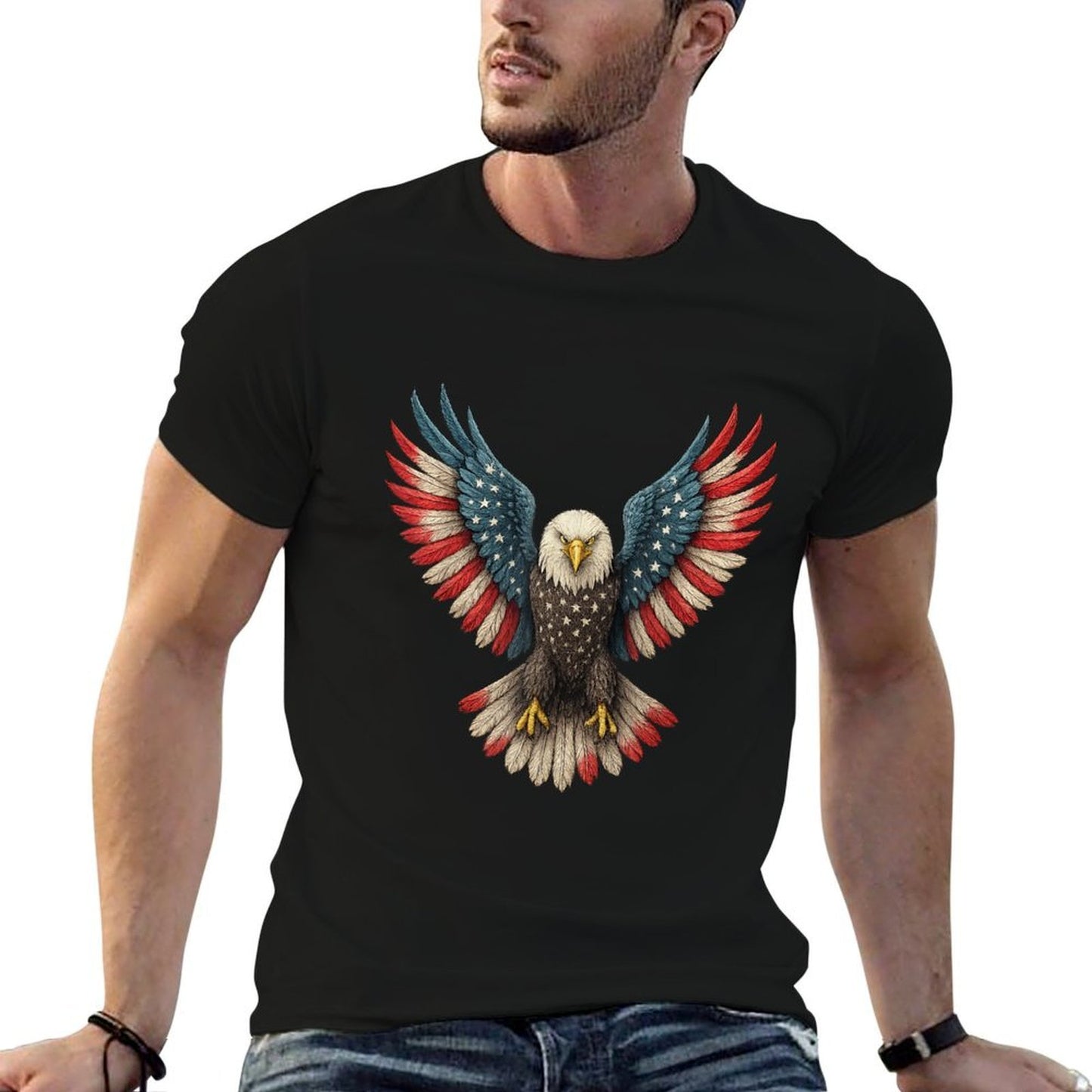 Patriotic Eagle Boys 4th of July  Durable T-Shirt