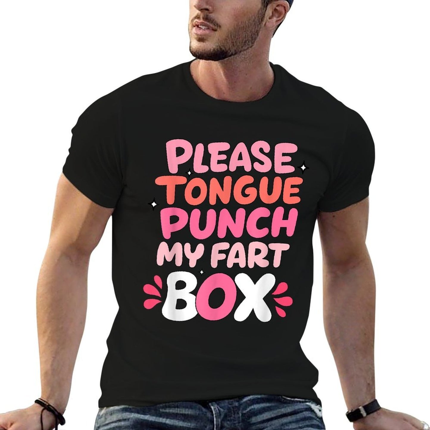 Inappropriate Please Tongue Punch Funny Cringe Men Women  Vintage-inspired T-Shirt
