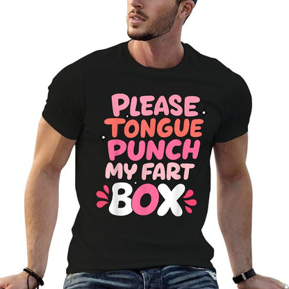 Inappropriate Please Tongue Punch Funny Cringe Men Women  Vintage-inspired T-Shirt