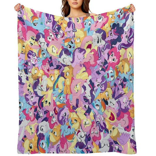 Mane Seven Mess Sustainable Throw Blanket