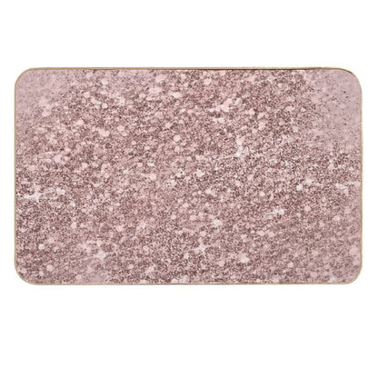 Rose Gold Glitter Dust II Durable Bath Mat