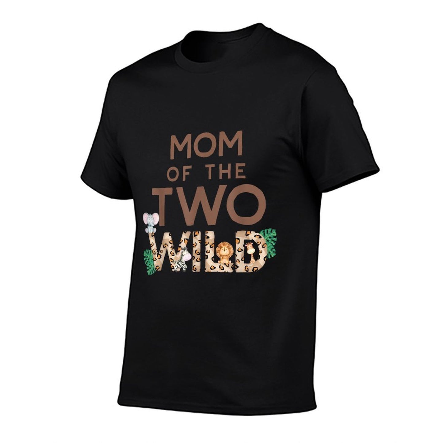 Mom of The Two Wild Animal Safari 2nd Birthday Theme Family  Fade-proof Color T-Shirt