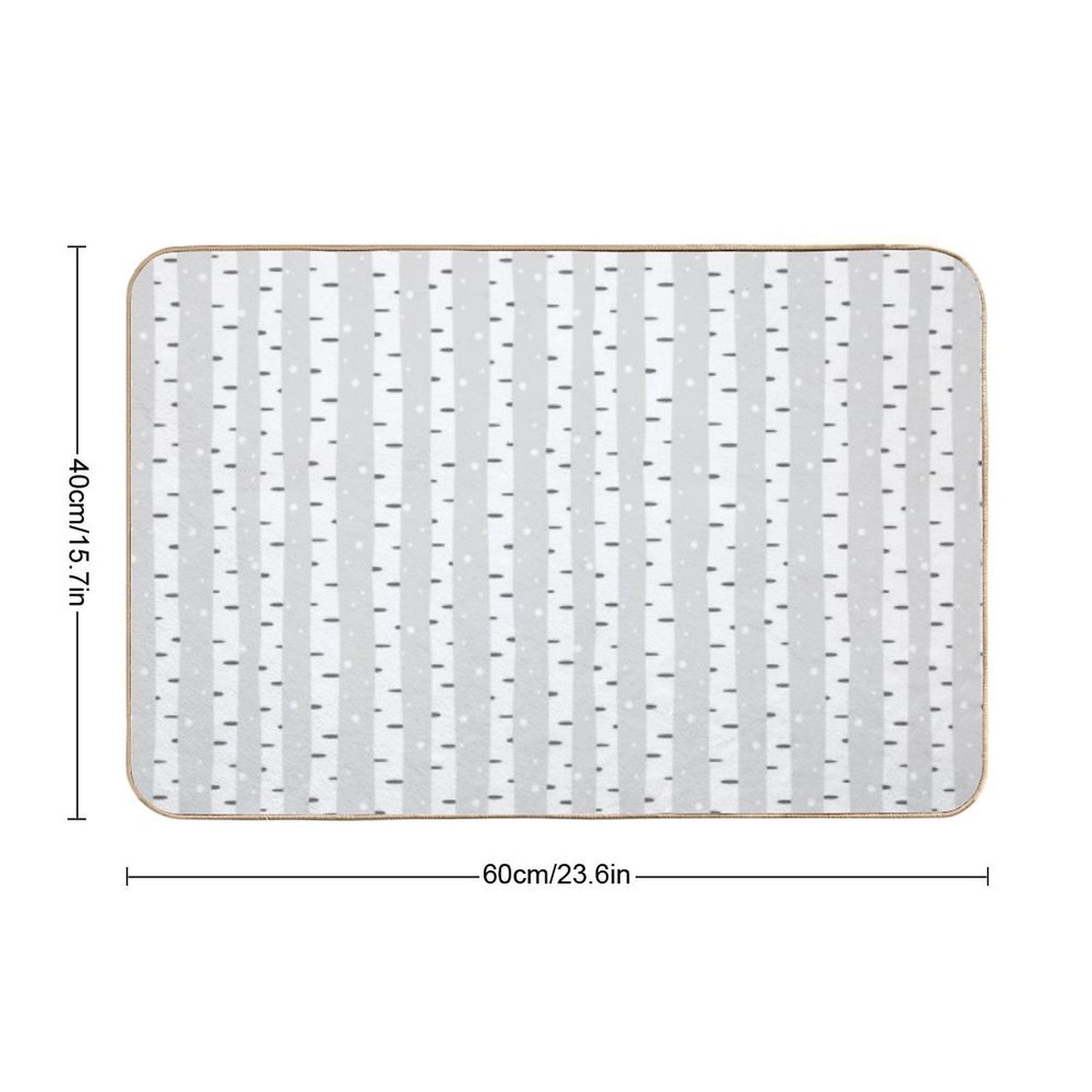Winter Jungle Trees Pattern  Anti-Trip Bath Mat