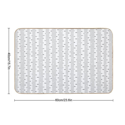 Winter Jungle Trees Pattern  Anti-Trip Bath Mat
