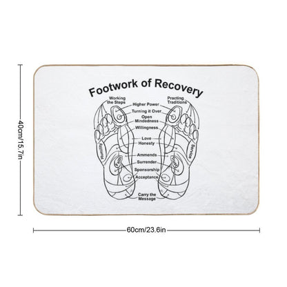 Footwork of Recovery  Absorbent Bath Mat