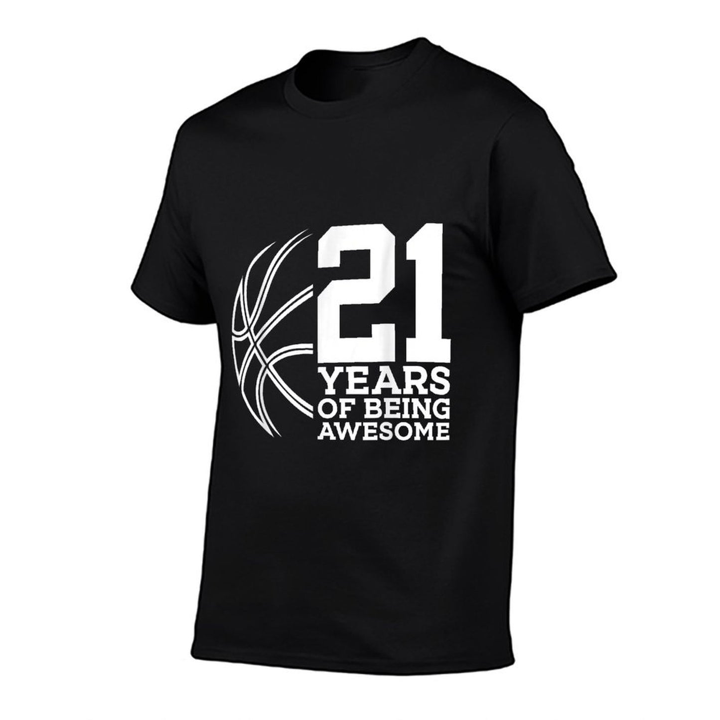 21 YEARS OF BEING AWESOME BASKETBALL 21ST BIRTHDAY  Slim-fit Cut T-Shirt