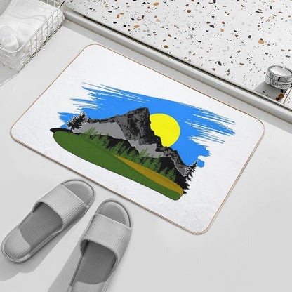 Sunset Over Mountains  Versatile Bath Mat