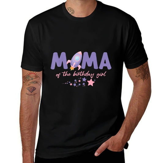 Two The Moon Mama Of The Birthday Girl Astronaut Family  Graphic-printed T-Shirt