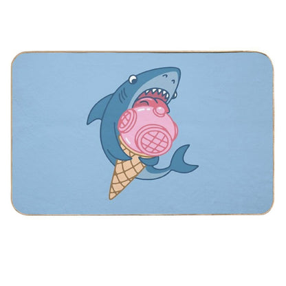 SHARK AND ICE CREAM  Anti-Trip Bath Mat