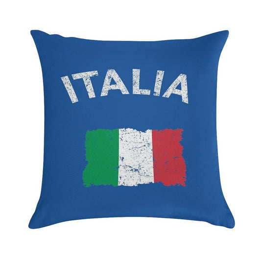 Vintage Italian Flag Soft Luxury Feel Throw Pillow