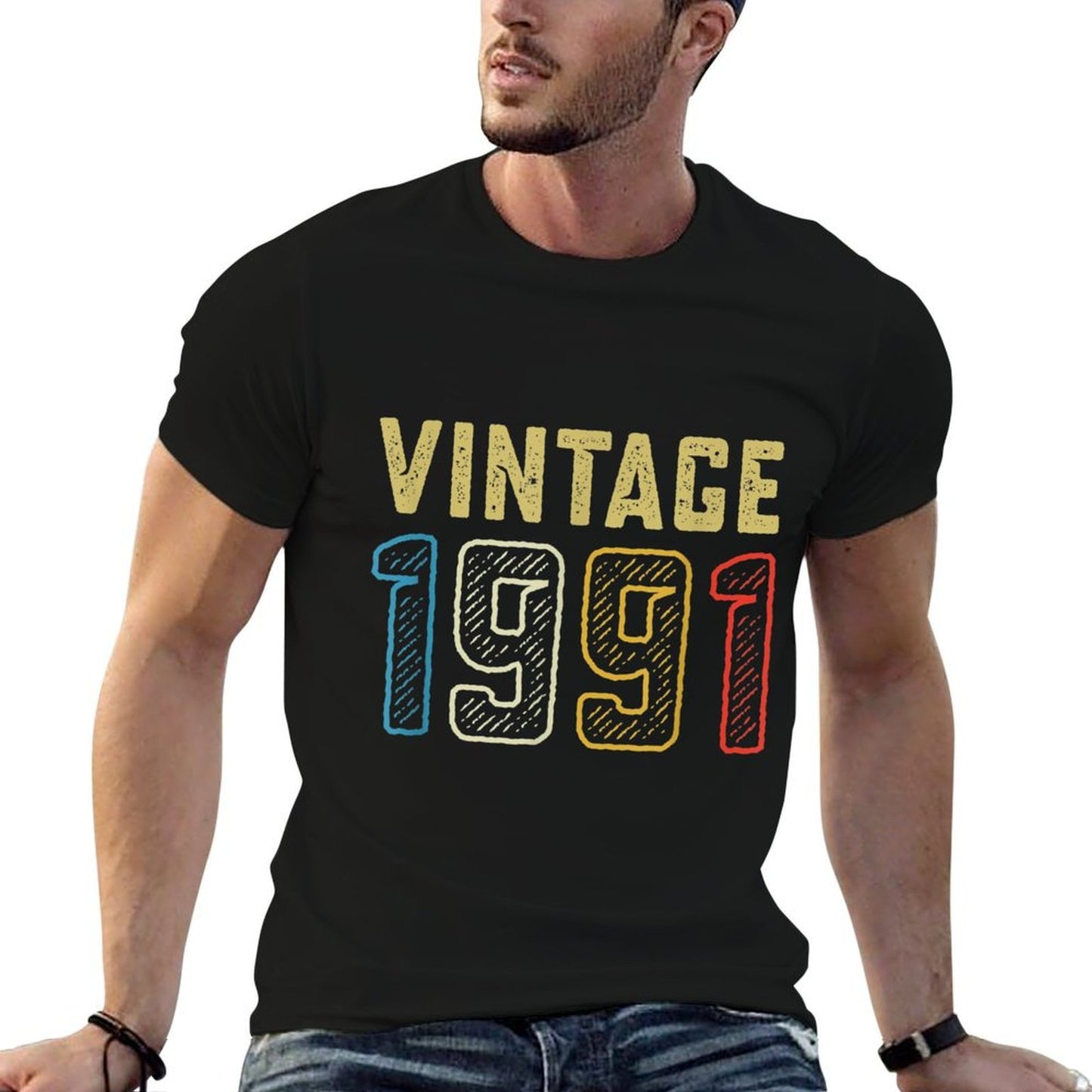 Vintage 1991 Retro 30 Year Old Bday Gift 30th Birthday  Relaxed-fit T-Shirt