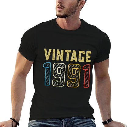 Vintage 1991 Retro 30 Year Old Bday Gift 30th Birthday  Relaxed-fit T-Shirt
