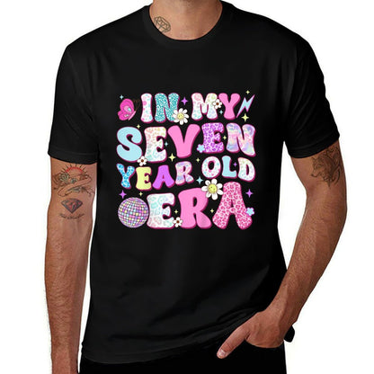Kids 7 Year Old In My Seven Year Old Era Girl Kids 7th Birthday  Lightweight T-Shirt