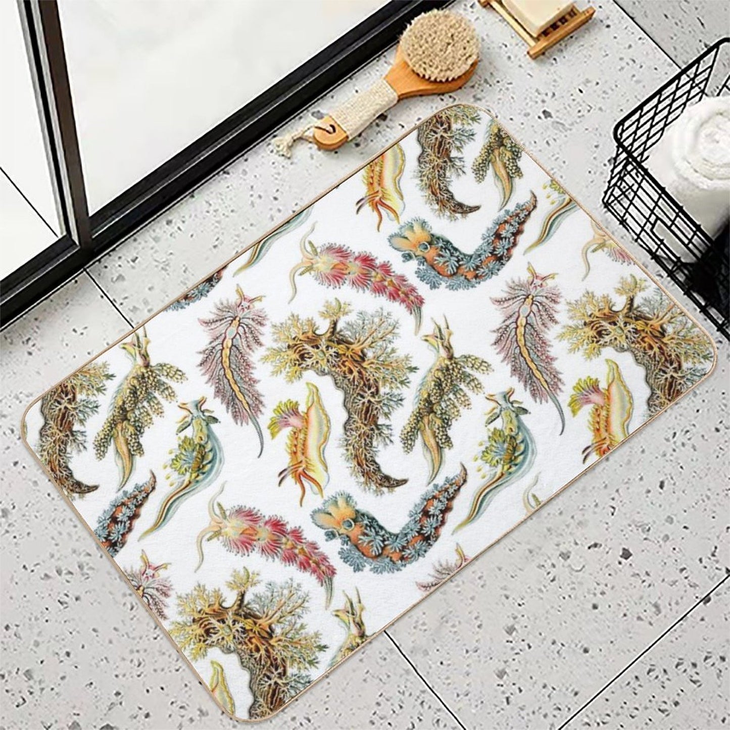 Ernst Haeckel - Nudibranchia (Snails)  Anti-Trip Bath Mat