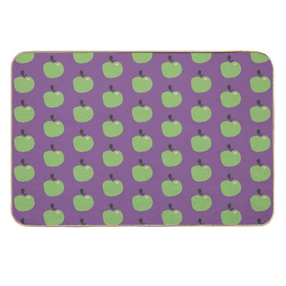 Green Apples  Edible Garden  Abstract Fruit Pattern  Anti-Trip Bath Mat