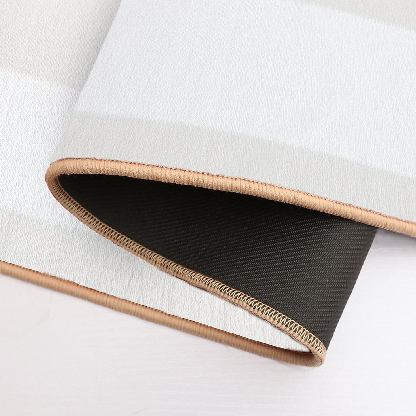 Cream And White Horizontal Line - Stripe Pattern Pairs Dulux 2022 Popular Colour Cliff Walk - Color Trends  Fade-Resistant Bath Mat