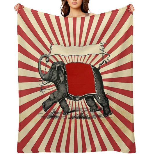 Circus Elephant Vintage Poster Pop Wall Street Art Quick-dry Throw Blanket
