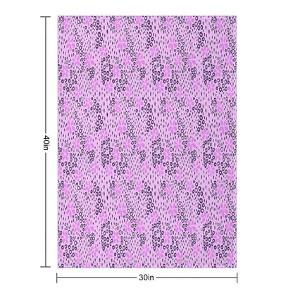 Wildflower Field - Minimalist Floral Pattern Gift-ready Throw Blanket